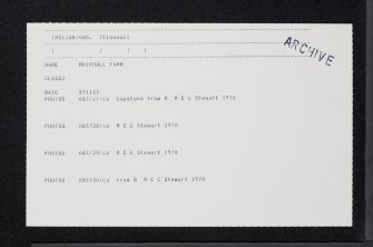 Muirhall Farm, NO12SW 85, Ordnance Survey index card, Recto