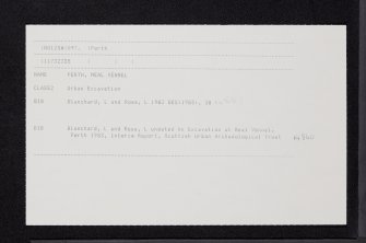 Perth, Meal Vennel, NO12SW 97, Ordnance Survey index card, Recto