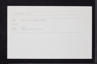Perth, 53-73 Kinnoull Street, NO12SW 135, Ordnance Survey index card, Recto