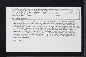 Perth, Murray Street, NO12SW 137, Ordnance Survey index card, Recto