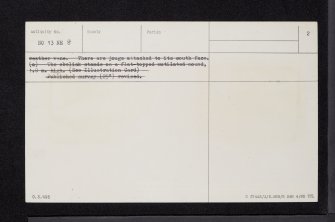 Meikleour, Mercat Cross, NO13NE 8, Ordnance Survey index card, page number 2, Verso
