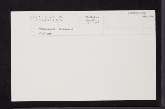 Meikleour, 'Parkview', NO13NE 65, Ordnance Survey index card, Recto