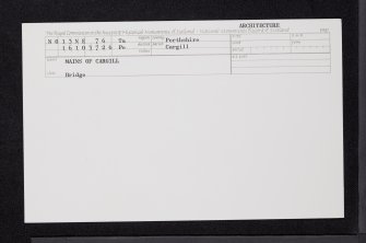 Mains Of Cargill, Railway Bridge, NO13NE 76, Ordnance Survey index card, Recto