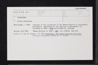 Inchtuthil, NO13NW 5.3, Ordnance Survey index card, Recto