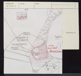 Inchtuthil, NO13NW 6, Ordnance Survey index card, Recto