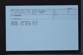 Inchtuthil, NO13NW 24, Ordnance Survey index card, Recto