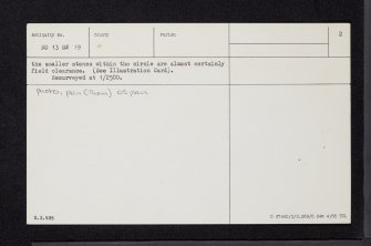 Colen, NO13SW 19, Ordnance Survey index card, page number 2, Verso