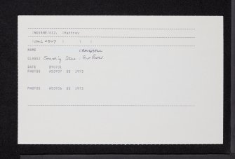 Craighall, NO14NE 12, Ordnance Survey index card, Recto