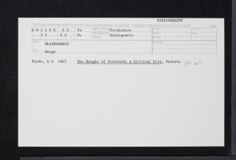 Blairgowrie, General, NO14NE 64, Ordnance Survey index card, Recto