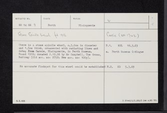 Carsie, NO14SE 9, Ordnance Survey index card, Recto