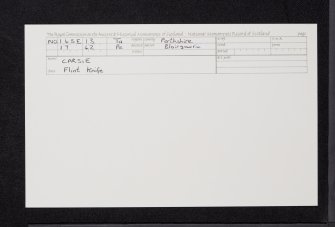Carsie, NO14SE 13, Ordnance Survey index card, Recto