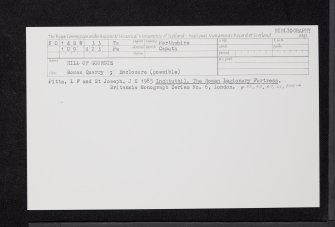 Hill Of Gourdie, NO14SW 33, Ordnance Survey index card, Recto