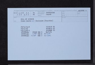 Hill Of Gourdie, NO14SW 33, Ordnance Survey index card, Recto