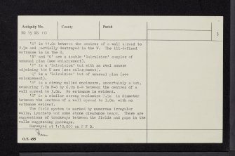 Drumturn Burn, NO15NE 10, Ordnance Survey index card, page number 3, Recto