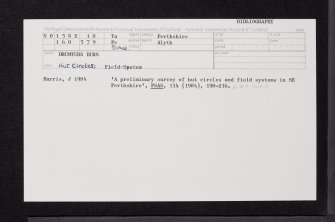 Drumturn Burn, NO15NE 10, Ordnance Survey index card, Recto