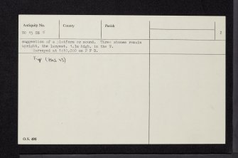 Parkneuk, NO15SE 5, Ordnance Survey index card, page number 2, Verso