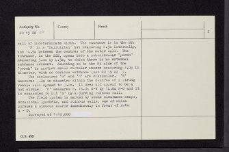 Craighead, NO15SE 23, Ordnance Survey index card, page number 2, Verso