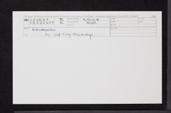 Drumderg, NO15SE 27, Ordnance Survey index card, Recto