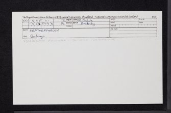 Heatheryhaugh, NO15SE 41, Ordnance Survey index card, Recto