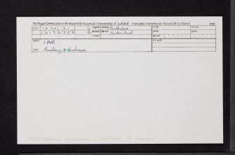 Lair, NO16SW 41, Ordnance Survey index card, Recto