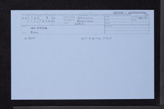 Old Spittal Farm, NO17SW 7, Ordnance Survey index card, Recto