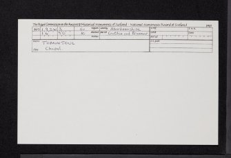 Tomintoul, NO19SW 3, Ordnance Survey index card, Recto