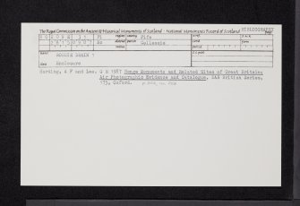 Rossie Drain, NO20NE 31, Ordnance Survey index card, Recto