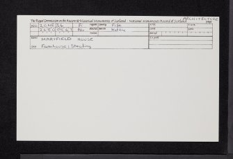 Maryfield House, NO20NE 34, Ordnance Survey index card, Recto