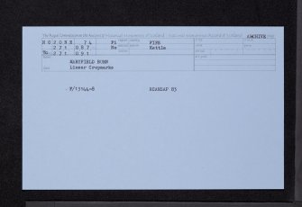 Maryfield Burn, NO20NE 74, Ordnance Survey index card, Recto