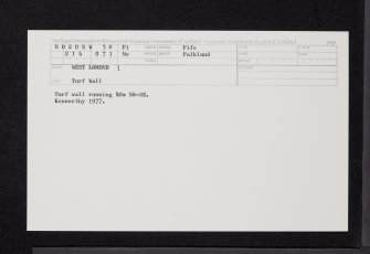 West Lomond, NO20NW 38, Ordnance Survey index card, Recto