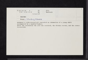 Balfarg, NO20SE 5, Ordnance Survey index card, page number 3, Recto