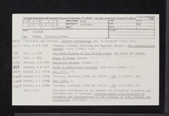 Balfarg, NO20SE 5, Ordnance Survey index card, page number 1, Recto