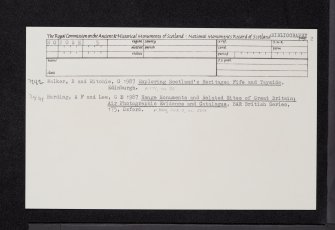 Balfarg, NO20SE 5, Ordnance Survey index card, page number 2, Recto