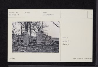Kirkforthar Chapel, NO20SE 8, Ordnance Survey index card, page number 2, Verso