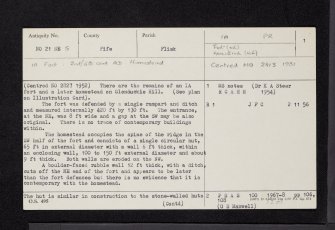Glenduckie Hill, NO21NE 5, Ordnance Survey index card, page number 1, Recto