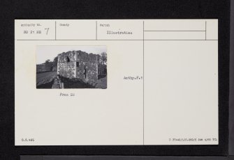 Kinnaird House, Dovecot, NO21NE 7, Ordnance Survey index card, Recto
