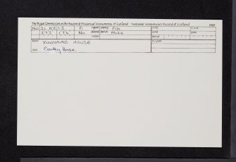 Kinnaird House, NO21NE 12, Ordnance Survey index card, Recto