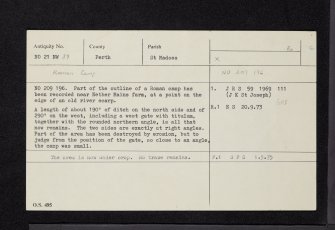 St Madoes, NO21NW 39, Ordnance Survey index card, Recto