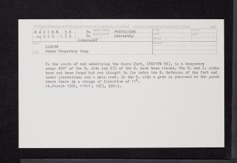 Carpow, NO21NW 58, Ordnance Survey index card, Recto