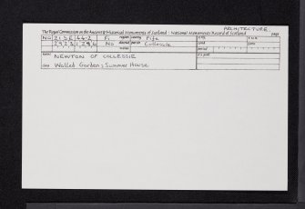 Newton Of Collessie, Walled Garden With Gazebo, NO21SE 44.2, Ordnance Survey index card, Recto