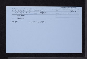 Pathcondie, NO21SE 49, Ordnance Survey index card, Recto