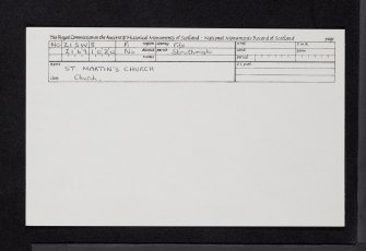 Strathmiglo, Kirk Wynd, St Martin's Church And Churchyard, NO21SW 8, Ordnance Survey index card, Recto