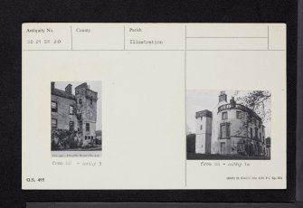 Pitcairlie House, NO21SW 20, Ordnance Survey index card, Recto