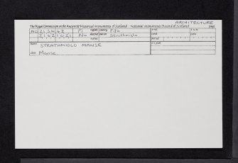 Strathmiglo, Kirk Wynd, Manse, NO21SW 42, Ordnance Survey index card, Recto