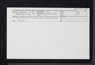Auchtermuchty, Newburgh Road, White House, NO21SW 48, Ordnance Survey index card, Recto