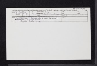 Auchtermuchty, Burnside, Cycle Tavern, NO21SW 80, Ordnance Survey index card, Recto