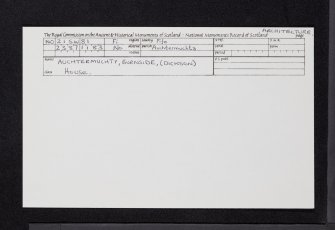 Auchtermuchty, Burnside, House, NO21SW 81, Ordnance Survey index card, Recto