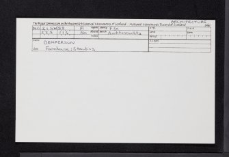Demperston Farm, Farmhouse, NO21SW 88, Ordnance Survey index card, Recto