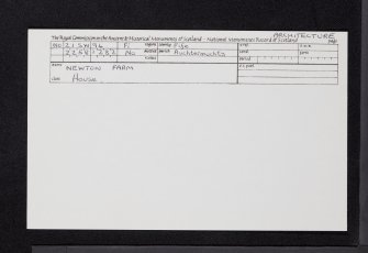 Newton Farmhouse, NO21SW 94, Ordnance Survey index card, Recto