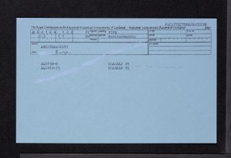 Auchtermuchty, General, NO21SW 122, Ordnance Survey index card, Recto